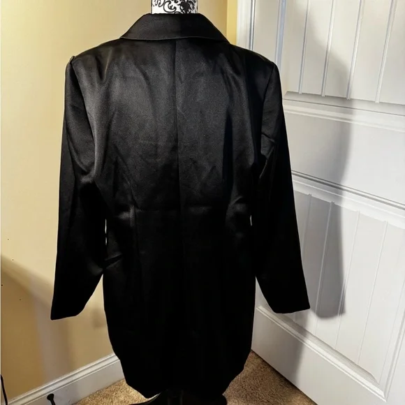 H&M Black Double-Breasted Coat Dress - Picture 7 of 10